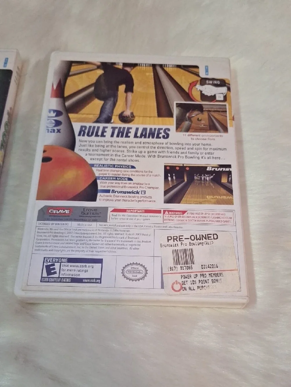 Wii Pro Bowling Game And Wii Pool Party Game